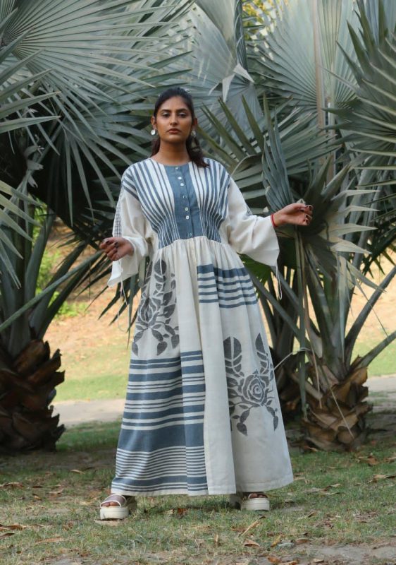 grey ethnic wear